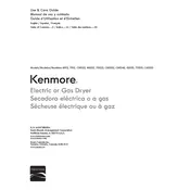 Kenmore 60222 C60222 Dryer manual cover