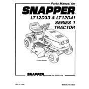 Snapper Series 1 LT12D331B Tractor manual cover