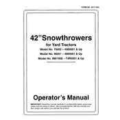 Toro Wheel Horse 79262 Snow Thrower manual cover