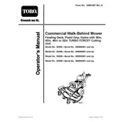 Toro Turbo Force 30284 Mower manual cover