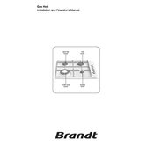 Brandt TE216FS1 Hob manual cover