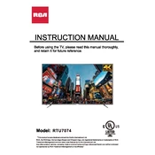 RCA RTU7074 TV manual cover