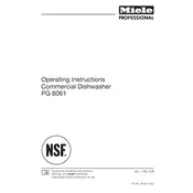 Miele PG 8061 U Dishwasher manual cover