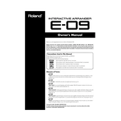 Roland E-09 manual cover