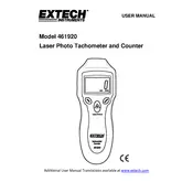 Flir Extech 461920 Tachometer manual cover