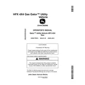 John Deere HPX 4X4 Gas Gator Utility Vehicle manual cover