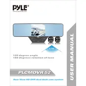 Pyle PLCMDVR52 Dash Cam manual cover