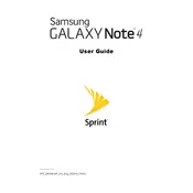 Samsung Galaxy Note 4 Sprint SM-N910PZKESPR Phone manual cover