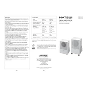 Matsui MDEHU10 manual cover