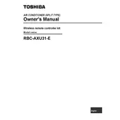 Toshiba RBC-AXU31-E Remote Control manual cover