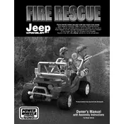 Power Wheels Mattel Fire Rescue Jeep B0155 Toy manual cover