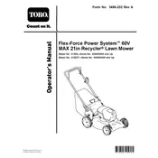 Toro Recycler SmartStow 21-inch 21323 Mower manual cover