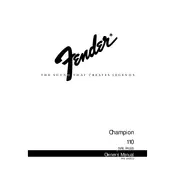 Fender Champion 110 22-6703 120V Amplifier manual cover