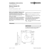 Viessmann Vitocrossal 300 CA3 Seismic Bracket Kit Accessory manual cover