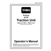 Toro ProLine 30612 Tractor manual cover