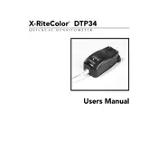 Xerox X-RiteColor DTP34 Densitometer Users manual cover