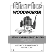 Clarke 6462072 CR1C 1200W Variable Speed Router manual cover