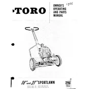 Toro Sportlawn 18-inch 2PD-1 Mower manual cover