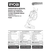 Ryobi P2505 Shear manual cover