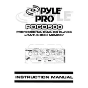 Pyle PDCD500 CD Player manual cover