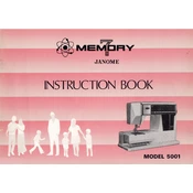 Janome Memory 7 5001 manual cover