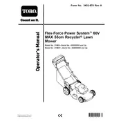 Toro Recycler FlexForce 55-cm 21863 Mower manual cover