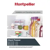 Montpellier MCF101W Freezer manual cover