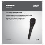 Shure SM87A Microphone manual cover