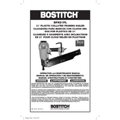 Bostitch BFN21PL Nailer manual cover