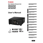 Canon 4K5020Z manual cover