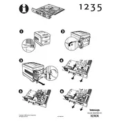 Xerox Tektronix Phaser 1235 Installing a Network Card Printer manual cover