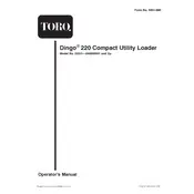 Toro Dingo 220 22311 Utility Loader manual cover