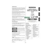 Honda GX100 2007 Engine manual cover