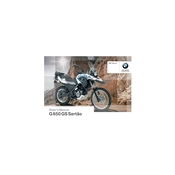 BMW G 650 GS Sertao 2014 Motorcycle manual cover