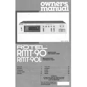 Rotel RMT-90 Tuner manual cover