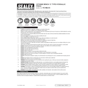 Sealey YC10B.V3 Hydraulic Press manual cover