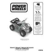 Power Wheels Mattel Lil Quad Monster Machines DTB78 Toy manual cover