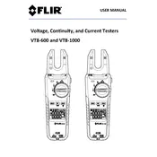 Flir VT8-600 Tester manual cover