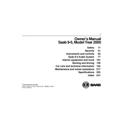 Saab 9-5 2000 Car manual cover