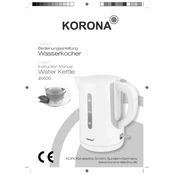 Korona 20500 Kettle manual cover