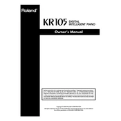 Roland KR105 manual cover