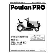 Poulan Pro PR1742STD Tractor manual cover