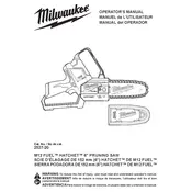 Milwaukee M12 Fuel 2527-20 Saw manual cover