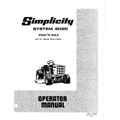 Simplicity 1690145 9020 Tractor