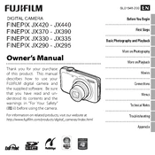 Fujifilm FinePix JX290 Camera manual cover