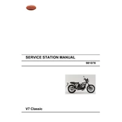 Moto Guzzi V7 Classic Motorcycle manual cover