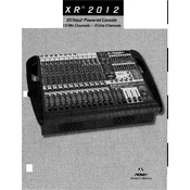 Peavey XR 2012 Mixer manual cover