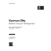 Kenmore 74319 795.7431 Refrigerator manual cover