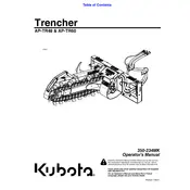 Kubota AP-TR48 Trencher manual cover