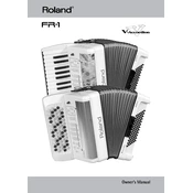 Roland FR-1 manual cover